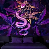 economico Arazzi Blacklight-arazzo a luce nera uv reattivo fosforescente festa fosforescente neon donna marijuana psichedelico psichedelico nebbioso appeso arazzo arte murale per soggiorno