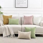 economico Tendenze cuscini-morbidi cuscini decorativi in velluto a coste a punto croce con decorazioni rustiche bohémien, morbide custodie quadrate per divano letto