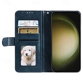 Недорогие Чехлы для Samsung-телефон Кейс для Назначение SSamsung Galaxy S24 S23 S22 S21 S20 Ultra Plus FE A54 A34 A14 S25 Ультра Кошелек для карт с ремешком на запястье Откидная подножка Разъем для карты Ретро ТПУ Кожа PU