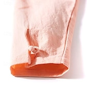 economico Casual da lavoro-Da uomo Camicia Camicia di lino Camicia con colletto cinese Camicia con colletto alla coreana Camicia casual Camicia con Bottoni Semplice Casuale Quotidiano Nero Bianco Rosa Vino Manica Lunga