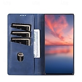 Недорогие Чехлы для Samsung-телефон Кейс для Назначение SSamsung Galaxy S24 S23 S22 S21 S20 Ultra Plus FE А55 А35 А25 А15 5Г A54 A34 A14 S25 Ультра Кошелек для карт Магнитный Полная защита тела Откидная подножка Ретро
