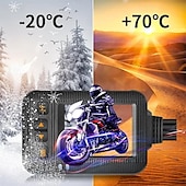 olcso Autós DVR-2 hüvelykes vízálló motorkerékpár nagy felbontású kamera dvr motorkerékpár vezetési rögzítő első és hátsó kamera fekete éjjellátó doboz