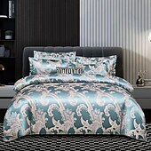billige Dynetrekk sett-3 stk kjølende dynetrekk elegant damast stoff jacquard dynetrekk sett 3-delt dynetrekk sateng sengetøy sett fullt dynetrekk putevar(1 dynetrekk 2 putevar)
