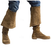 abordables Chaussures-Rétro Vintage Médiéval Renaissance Chaussures Bottes jazz plates Pirate Chevalier Viking Croisé Déguisement Homme Femmes Unisexe Pirate Mascarade Événement / Fête Mascarade Adulte Chaussures