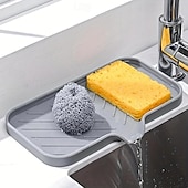 economico Utensili e gadget da cucina-1 organizer multiuso per lavello in silicone: portasapone drenabile con spazzola e porta spugna per cucina &amp; bagno
