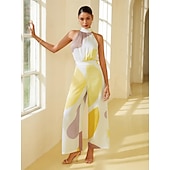  szatén virágos csavaros kombiné