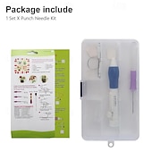 cheap Stress Relievers-DIY Punch Needle Magic Embroidery Pen Set Stitching Thread Tool Sewing Craft Kit
