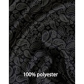 abordables Camisa de Satén para Hombre-Hombre Camisa de raso Camisa para Vestido Abotonar la camisa Cachemir Vacaciones Diario Negro Amarillo Rojo Azul Piscina Manga Larga Cuello Vuelto Otoño Primavera verano Ropa Abotonar