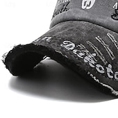 Недорогие Бейсболка мужская-Муж. Бейсболка Шляпа от солнца Шляпа дальнобойщика Черный Синий Хлопок Вышивка Винтаж Мода На каждый день Для улицы Повседневные Буквы Регулируется Защита от солнечных лучей Дышащий