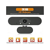 cheap Indoor IP Network Cameras-Hd 2K computer Webcam PC laptop autofocus camera suitable for live online class meeting chat