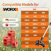 billige hagehåndverktøy-15 pakker trimmersnellelinje for worx erstatning trimmersnellelinje for worx trimmerlinjepåfylling 0,065 tommer for worx egnet for worx strengtrimmere (12 pakker gresstrimmerlinje 3 trimmerhette