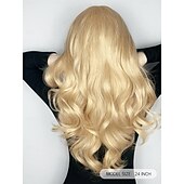 levne Syntetické trendy paruky-Syntetické paruky Uniformy Kariéra kostýmy Princeznovské Kudrny Vlnitá Střední část Vrstvený střih na stroji Paruka 12&quot; Světle blonďatá Umělé vlasy Dámské cosplay Párty Módní Světle hnědá