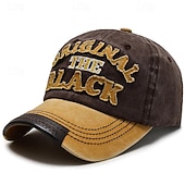 billige Baseballcaps for menn-Herre Baseballcaps Solhatt Trucker Hat Svart Navyblå Bomull Broderi Årgang Mote Fritid Gate Daglig Bokstaver Justerbare Solkrem Pustende