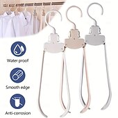 abordables Porte-Vêtements-Paquet de 10 cintres pliants – multifonctionnels pour la maison, le balcon, les voyages, les voyages d&#039;affaires ; rangement portable, épaule large, sans trace, étendoir à vêtements