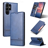 Недорогие Чехлы для Samsung-телефон Кейс для Назначение SSamsung Galaxy S24 S23 S22 S21 S20 Ultra Plus FE А55 А35 А25 А15 5Г A54 A34 A14 S25 Ультра Кошелек для карт Магнитный Полная защита тела Откидная подножка Ретро