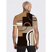 お買い得  メンズプラスサイズTシャツ-男性用 プラスサイズ シャツ ビッグアンドトール グラフィック クルーネック プリント 半袖 夏 デザイナー カジュアル 大きくて背が高い 日常 祝日 トップの