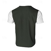 cheap Casual Henley Tee-Men&#039;s Waffle Tee Button T Shirt T Shirt Waffle Henley Shirt Short Sleeve Henley Spring &amp; Summer Color Block Fashion Designer Basic Patchwork Vacation Street Going out Black White Royal Blue Top Tee
