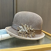 economico Fascinatori &amp; Cappelli-fascinators berretto Copricapo Acrilico / cotone Paglia Cappello a bombetta / cloche Cappelli da pescatore Cappello di paglia Informale Per eventi Elegante Vintage Con Con diamantini Fiocchi Copricapo