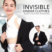 お買い得  矯正装具＆サポーター-女性と男性のための姿勢矯正器具、通気性のある背中用ブレース、背中、肩、背骨の痛みを和らげる調節可能な姿勢矯正器具