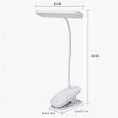 billige Leselys-1 stk 360° fleksibelt arbeidsrom med klemme skrivebordslampe sammenleggbar nattbordslampe for soverommet studere lesing kontorarbeid led touch øyebeskyttelse læring sove og dedikerte skrivebordslamper