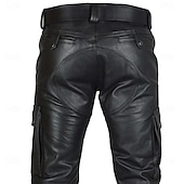 economico Fondi-Punk &amp; Gotico Medievale Steampunk Pantaloni Pantaloni da moto a gamba dritta Cavalieri Motociclisti Per uomo Casual Quotidiano Adulti Pantaloni