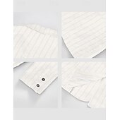 cheap Men&#039;s Classic Blazers-100% Linen Men&#039;s Linen Blazer Blazer Business Formal Evening Wedding Party Fashion Casual Spring &amp;  Fall Stripes Pocket Casual / Daily Single Breasted Blazer White Navy Blue Coffee