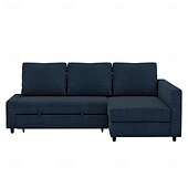 baratos Cobertura de Sofa-Capa de Sofá em Linho com Armazenamento Cor Sólida Capas Acolchoadas em Algodão e Linho