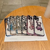 levne Pouzdra pro iPhone-telefon Carcasă Pro iPhone 15 Pro Max Plus iPhone 14 13 12 11 Pro Max Plus Zadní kryt Průhledné Nárazuvzdorné Medvěd TPU
