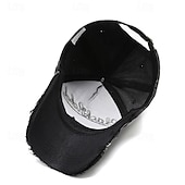 Недорогие Бейсболка мужская-Муж. Бейсболка Шляпа от солнца Шляпа дальнобойщика Черный Синий Хлопок Вышивка Винтаж Мода На каждый день Для улицы Повседневные Буквы Регулируется Защита от солнечных лучей Дышащий