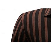 economico camicia da uomo con bottoni-Per uomo Camicia Camicia Estiva Camicia casual Camicia da Spiaggia Camicia con Bottoni Camicie a righe Kaki Verde militare Caffè Manica Lunga A righe Bavero Vacanza Camicia hawaiana Tasca