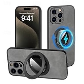 halpa iPhone-kotelot-puhelin Etui Käyttötarkoitus iPhone 16 15 14 Pro Max Plus 15 14 Pro Max 13 12 11 Pro Max Takakuori Tuella Tukee langatonta latausta Iskunkestävä TPU PU-nahka