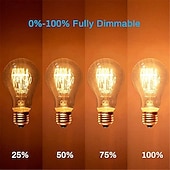 cheap Incandescent Bulbs-6pcs Edison Vintage Classics Incandescent Light Bulb Dimmable A19 40W E27 Decorative Bulbs for Wall Sconces Ceiling Light 220-240V