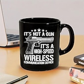 رخيصةأون أدوات المطبخ والطعام-إنه ليس مسدسًا، إنه كوب جهاز اتصال لاسلكي عالي السرعة - كوب قهوة مضحك لعشاق التكنولوجيا ومحبي الأجهزة