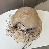 preiswerte Partyhut-Kopfstück Organza Hochzeit Abendgesellschaft Elegant Hochzeit Mit Tüll Kopfschmuck Kopfbedeckung