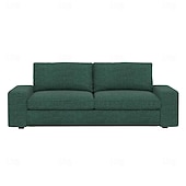 baratos Cobertura de Sofa-Capa de Sofá em Linho Sólido 2 Lugares 3 Lugares Com Estofamento de Algodão e Linho