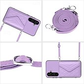 billiga Skal och fodral till Samsung-telefon fodral Till Samsung Galaxy S24 S23 S22 S21 Ultra Plus A55 A35 A25 A15 5G A54 A34 A14 A53 A33 A23 A13 S25 Ultra Skal med stativ med snodd Kortplats Kontor / företag TPU PU läder