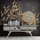 cheap Wallpaper-Cool Wallpapers Bluer Flowers Wallpaper Wall Mural Wall Covering Sticker Peel and Stick Removable PVC/Vinyl Material Self Adhesive/Adhesive Required Wall Decor for Living Room Kitchen Bathroom