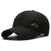 preiswerte Baseballkappe für Herren-Herren Cap Basecap Sonnenhut Kappe Schwarz Weiß Polyester Modisch Brautkleider schlicht Strasse Täglich Berg Einstellbar Sonnenschutz Atmungsaktiv