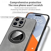 halpa iPhone-kotelot-puhelin Etui Käyttötarkoitus iPhone 16 15 14 Pro Max Plus 15 14 Pro Max 13 12 11 Pro Max Takakuori Tuella Tukee langatonta latausta Iskunkestävä TPU PU-nahka