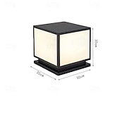 Недорогие Постовый свет-Лампа на колонне, водонепроницаемые светильники на наружных стойках, уличные фонари на колоннах, фонари на квадратных колоннах IP65, наружные водонепроницаемые светильники на алюминиевых стеклянных