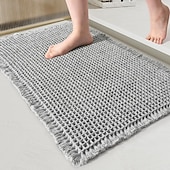 halpa Keittiön matot ja matot-vohvelikylpymatot, boho-kylpymatot liukumattomat pestävät, erittäin imukykyiset kylpymatot, ultrapehmeät kumiset suihkumatot kylpyhuoneen lattialle, kylpyammeelle ja suihkulle, ruskea
