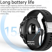 tanie Inteligentne bransoletki-696 p70 zegarek z glukometrem, inteligentny zegarek, 1,32 cala, inteligentna opaska fitness, Bluetooth, EKG + ppg, monitorowanie temperatury, krokomierz, kompatybilny z Androidem, iOS, męskie przypomnienie wiadomości, IP 67, 43 mm, koperta zegarka