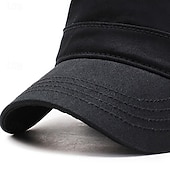 baratos Chapéu para Homem-Homens Boina Chapéu de sol Chapéu de caminhoneiro Preto Azul Marinha Algodão Moda Casual Rua Diário Tecido Ajustável Filtro Solar Respirável