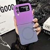お買い得  サムスン用ケース-Samsung Galaxy Z Flip 6 Z Flip 5 Z Flip 4 Z Flip 3 用の電話ケース バックカバー ワイヤレス充電サポート ショックプルーフ カラーグラデーション TPU