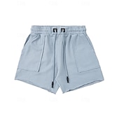 cheap Sweat Shorts-Men's Sweat Shorts Shorts Bermuda shorts Drawstring Elastic Waist Plain Comfort Sports Short Daily Running Gym Fashion Athleisure Black Blue Micro-elastic