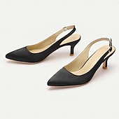 abordables Officiel-Escarpins violets à bride arrière et bout pointu pour femme - chaussures élégantes pour soirées et événements