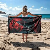 Недорогие наборы пляжных полотенец-пляжное полотенце летние пляжные одеяла из 100% микроволокна дышащие удобные одеяла