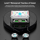 Недорогие Истинные беспроводные наушники (TWS)-9D Стерео Bluetooth гарнитура с атмосферным освещением TWS Беспроводные Bluetooth 5.3 наушники Водонепроницаемые спортивные наушники с сенсорным управлением шумоподавление внутриканальных наушников с