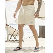 abordables Bermudas estilo casual-Hombre Pantalón corto Pantalones cortos casuales Pantalones cortos de pana Bolsillo Correa Cintura elástica Plano Comodidad Corto Festivos Playa Fin de semana Moda Casual Negro Amarillo Microelástico