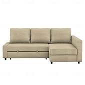 baratos Cobertura de Sofa-Capa de Sofá em Linho com Armazenamento Cor Sólida Capas Acolchoadas em Algodão e Linho